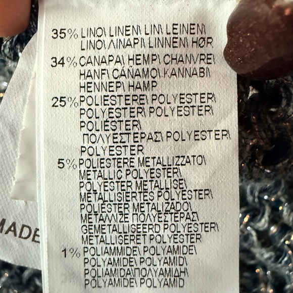 Brunello Cucinelli Zip Front Chunky Metallic Sweater Vest Size Large - Picture 11 of 13